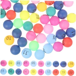 1 Set of Colorful Numbered Balls 1 50 for Party Games Raffles and Entertainment Activities High Elasticity Game Props