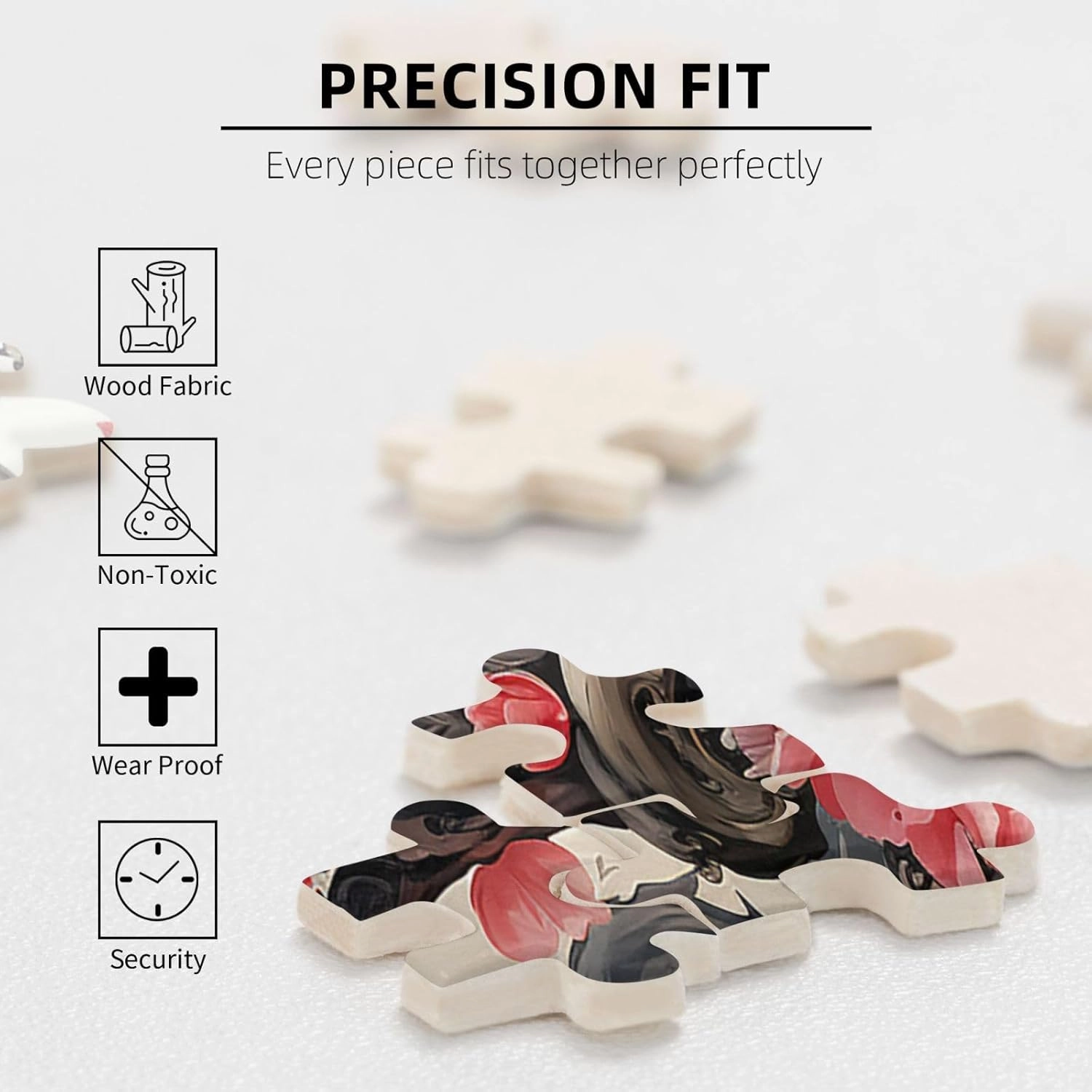1000 Piece Jigsaw Puzzles for Adults Challenging Puzzle Wooden Picture Puzzle Personalized Custom Red Plum Fish Wood Puzzle for Family Game Nights Gifts 29.5x19.7 inches Puzzle