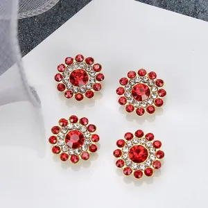 100Pcs Rhinestones for Crafting,8x8 mm Gold Claw Sew on Rhinestones for Bedazzling,Bedazzling Gems for Crafting DIY Jewelry Dress Clothes Shoes(red)