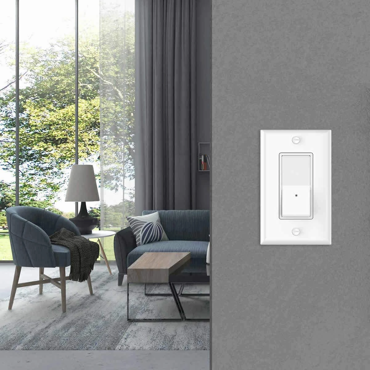 10 Pack SOZULAMP 3 Way Wall Light Switch with LED Night Light 15Amp 120/277Volt Rocker White Switch, Automatic On/Off Sensor