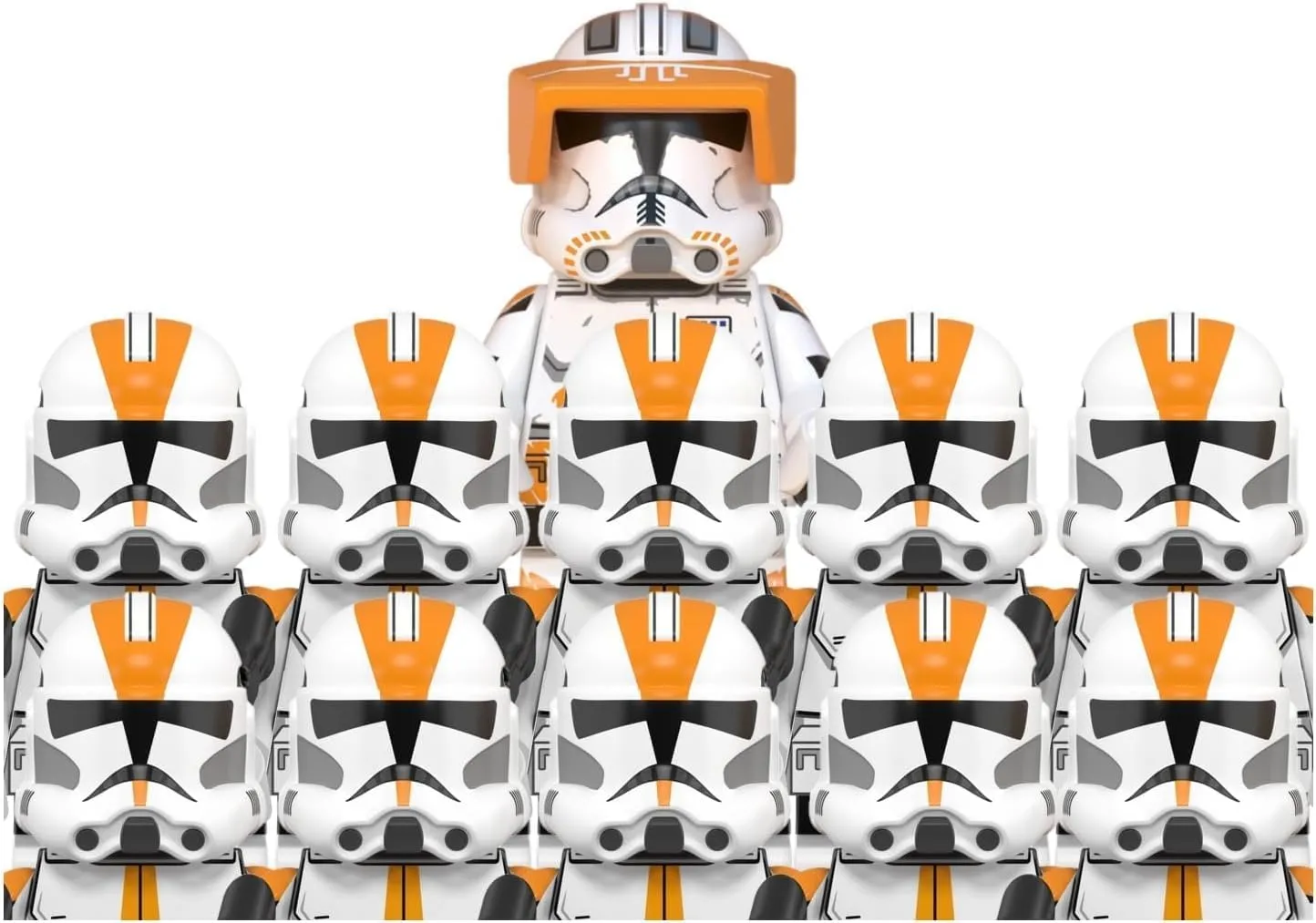 11-Piece (2-Inch) Clone Trooper Playset, Space War Mini Building Set, Clone Trooper Figure with Weapons, Best Gift for Kids Over 15 Years Old New