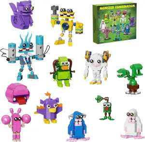 12 in 1 Wubbox Monster Friends Building Kit, Singng Monsters Action Figure Toys Model, Singing Monsters Toys, Suitable for Boys and Girls Birthday Gifts