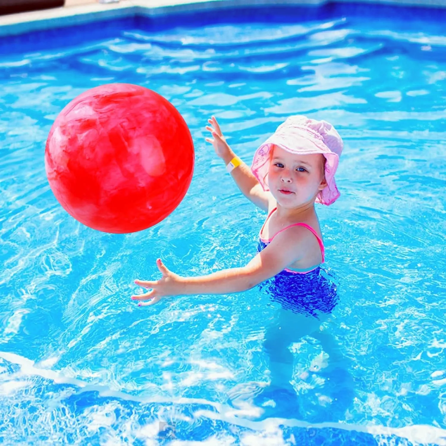 12 Pcs Marbleized Bouncy Balls Kick Balls Inflatable Sensory Balls for Beach School Playground Indoor/Outdoor Play Balls