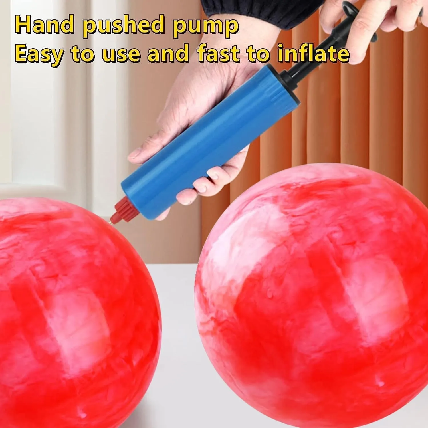 12 Pcs Marbleized Bouncy Balls Kick Balls Inflatable Sensory Balls for Beach School Playground Indoor/Outdoor Play Balls