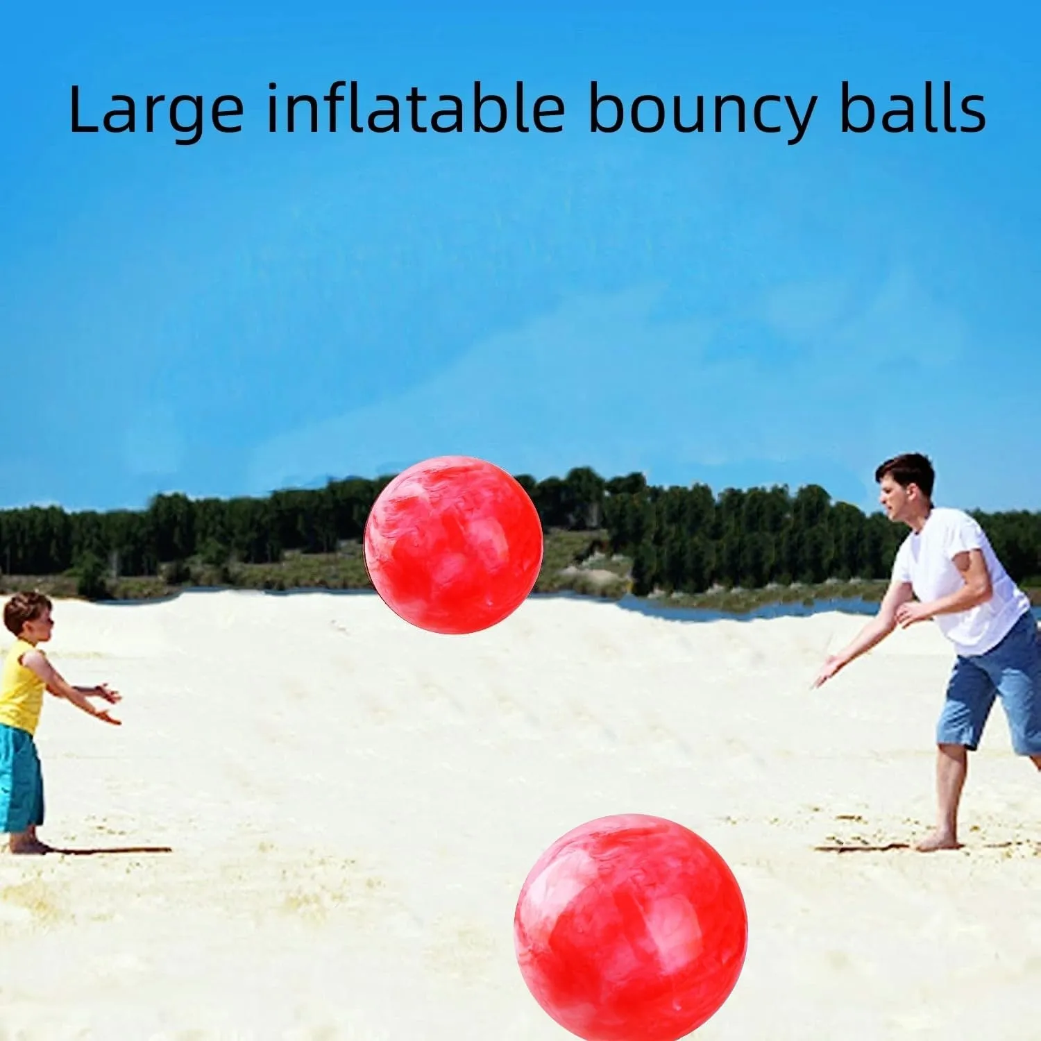 12 Pcs Marbleized Bouncy Balls Kick Balls Inflatable Sensory Balls for Beach School Playground Indoor/Outdoor Play Balls