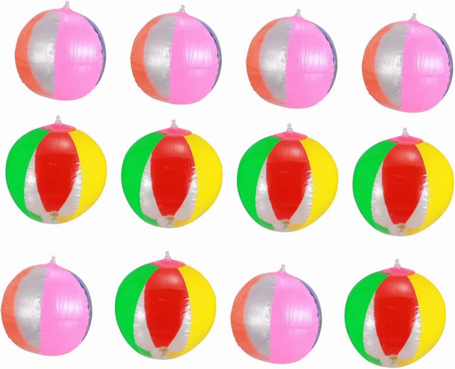 12 Pcs Glowing Beach Light up Beach Balls Beach Ball Billiard Balls Pool Bulk Inflatable Pool Light up Pool Beach Ball with Light PVC