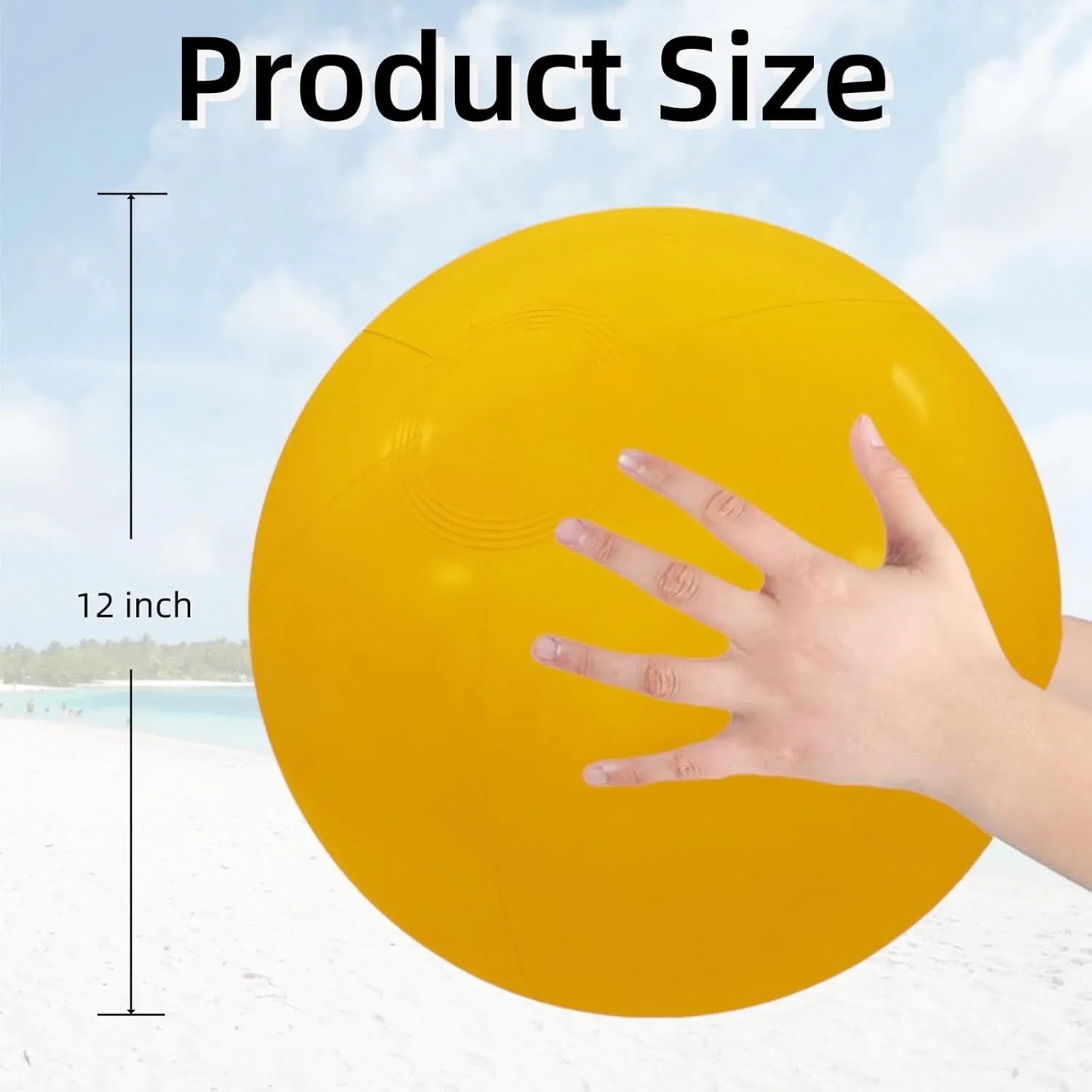 12" Beach Balls Bulk 12 Pack Inflatable Pool Ball for Kids Summer Water Games Party Supplies