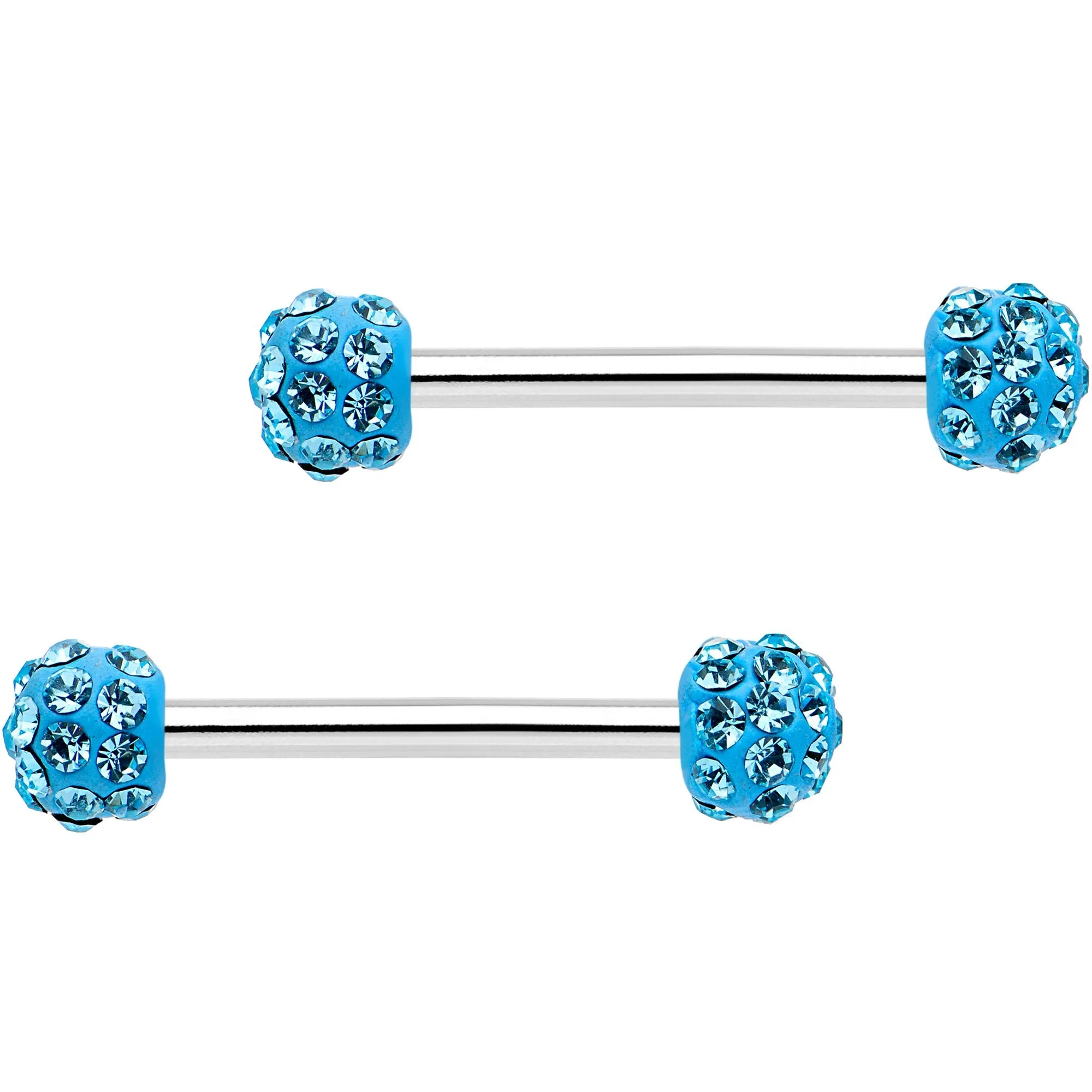 14 Gauge 9/16 All About Fun Barbell Nipple Ring Pack Set of 6