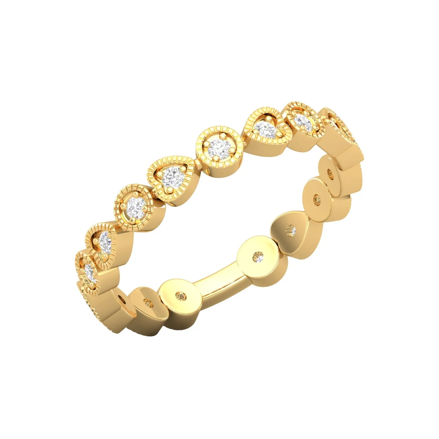 14K Alternating Shapes Eternity Ring