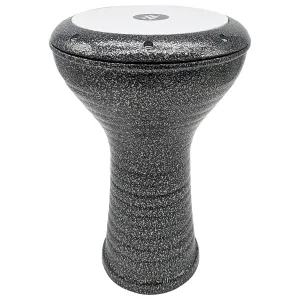 17'' Black/Silver Wave Zaza Percussion Egypt Style Darbuka
