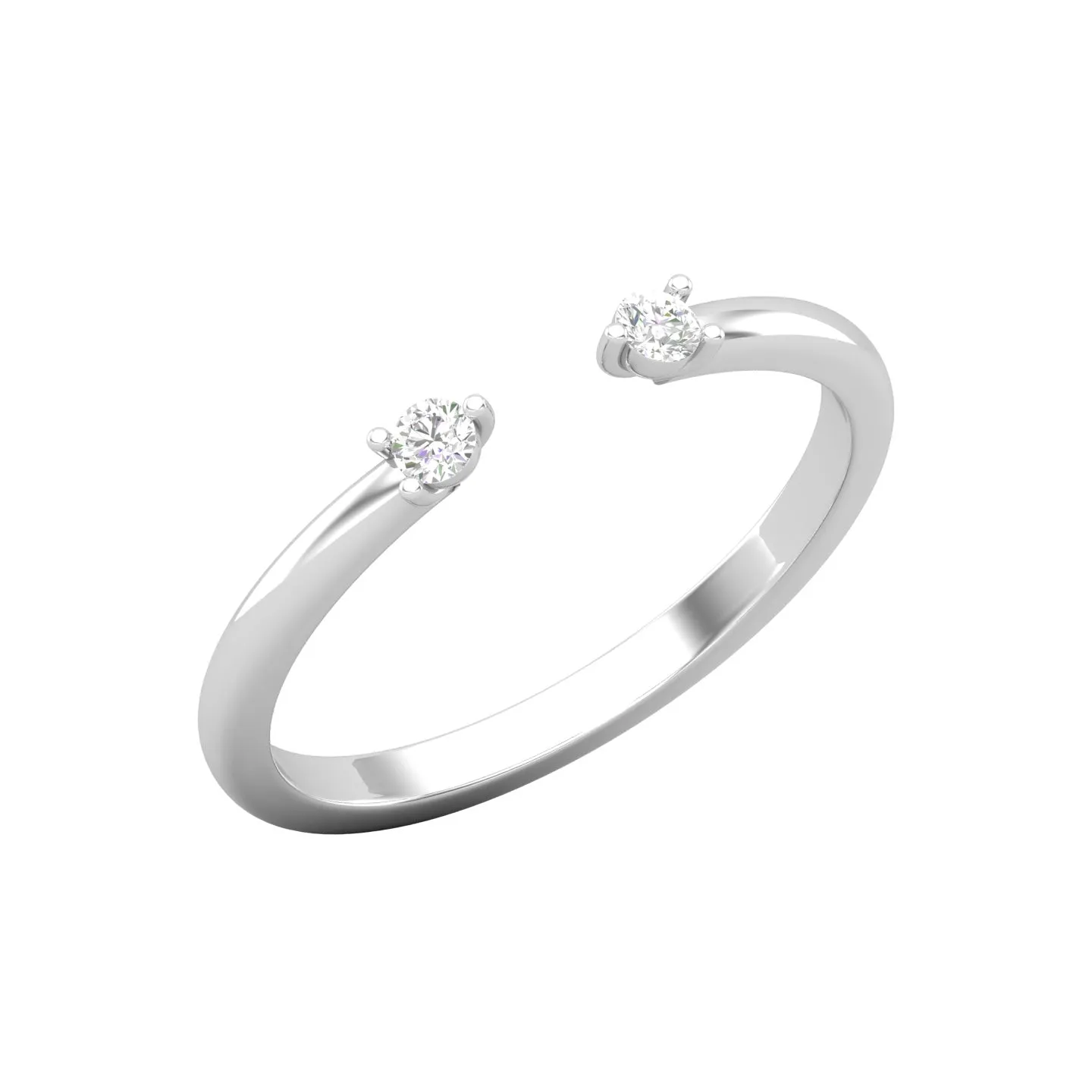 18K Open Diamond Ring