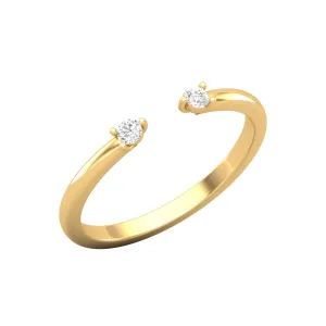 18K Open Diamond Ring