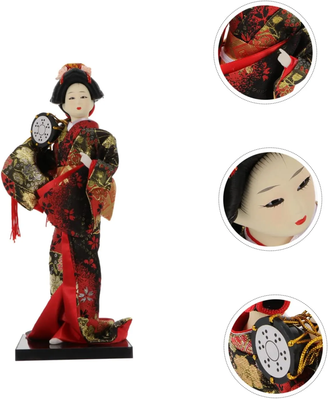 1pc Kimono Doll Japanese Doll Ornament Kimono Girl Figure Decoration Kimono Girl Statues Retro Decor Desktop Oriental Doll Car Decorations Wooden Household Miss Foam Accessories