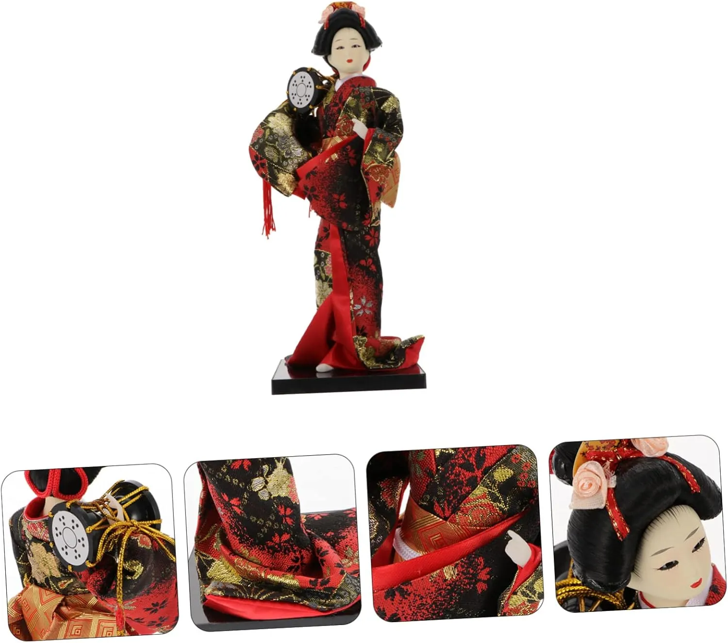 1pc Kimono Doll Japanese Doll Ornament Kimono Girl Figure Decoration Kimono Girl Statues Retro Decor Desktop Oriental Doll Car Decorations Wooden Household Miss Foam Accessories