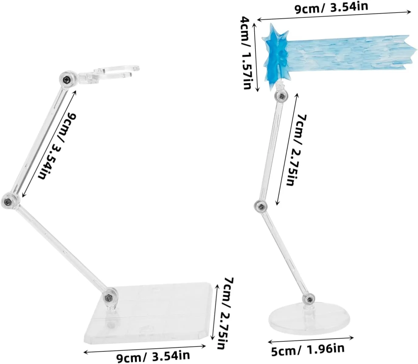 1set Action Figure Stand Portable Doll Support Bases for Models Sturdy Plastic Display Racks for Dolls and Figures Lightweight Stable and Convenient to Use