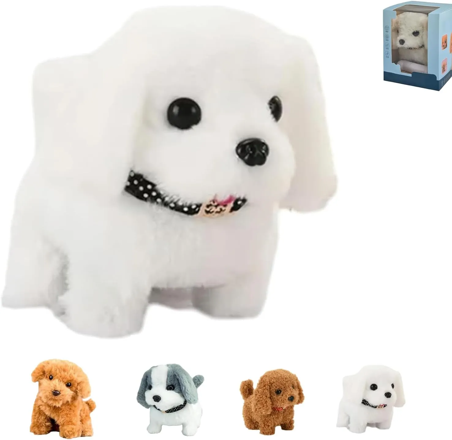 2025 New Realistic Robot Puppy,My Realistic Robot Puppy for Adults,Ai Robotic Dog,Walking, Barking,Tail Wagging (D4-1PCS)