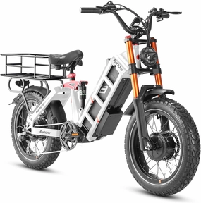 2025 Juliet Pro 2 Electric Bike for Adults 4400W Dual Motor Electric Bicycle 43MPH 60V 70Ah 220 Miles Long Range 20" Fat Tire Full Suspension Mountain E-Bike with APP Control