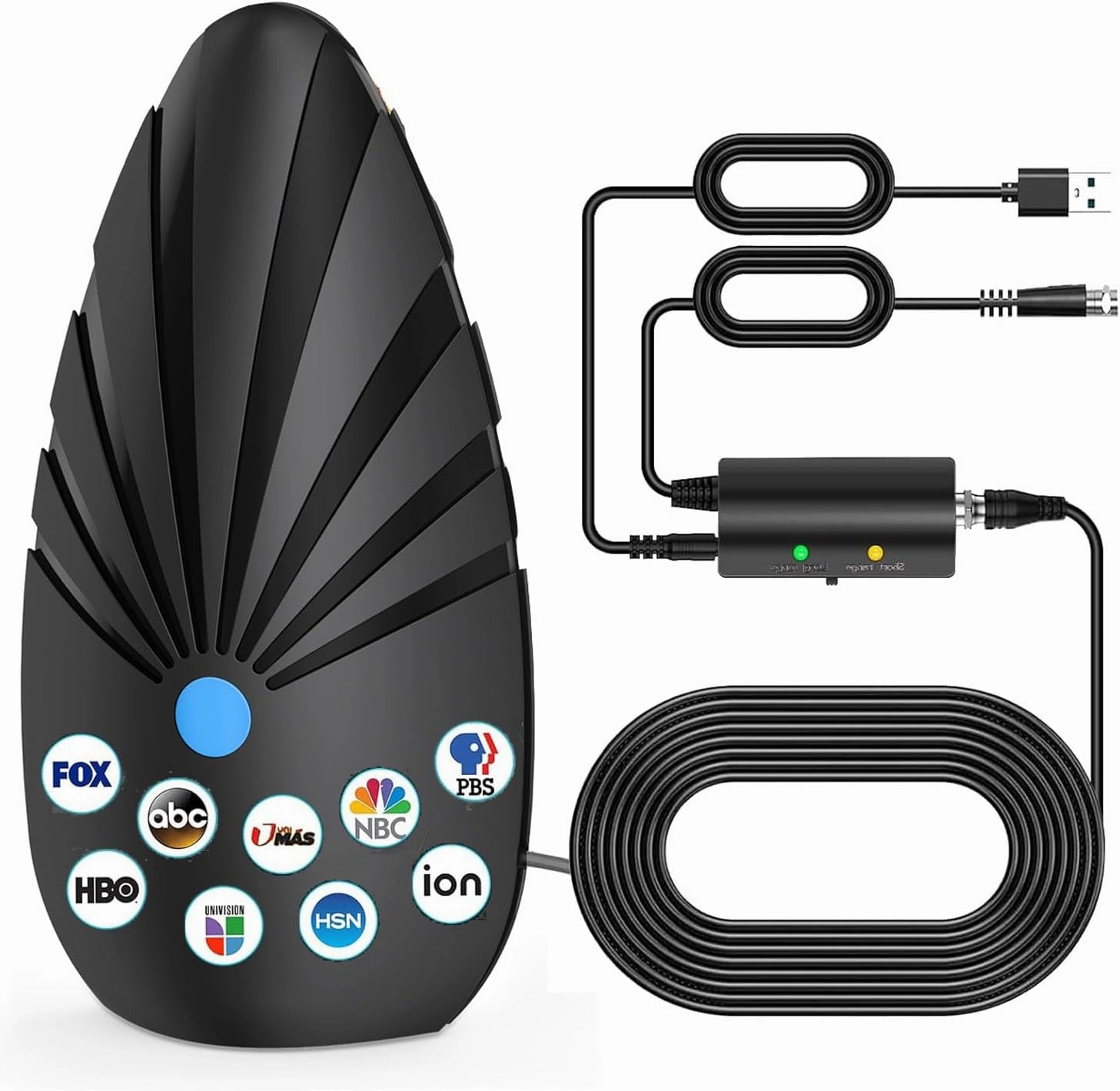 2025 Upgraded TV Antenna Indoor, Long Range Antenna for Smart Tv,HD Digital Antenna for All Smart/Old TVs, Easy Installation and Supports 4K 1080P