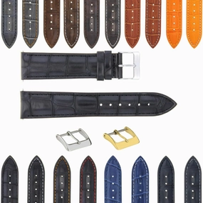 21mm Genuine Leather Watch Band Strap Compatible with Longines Watch