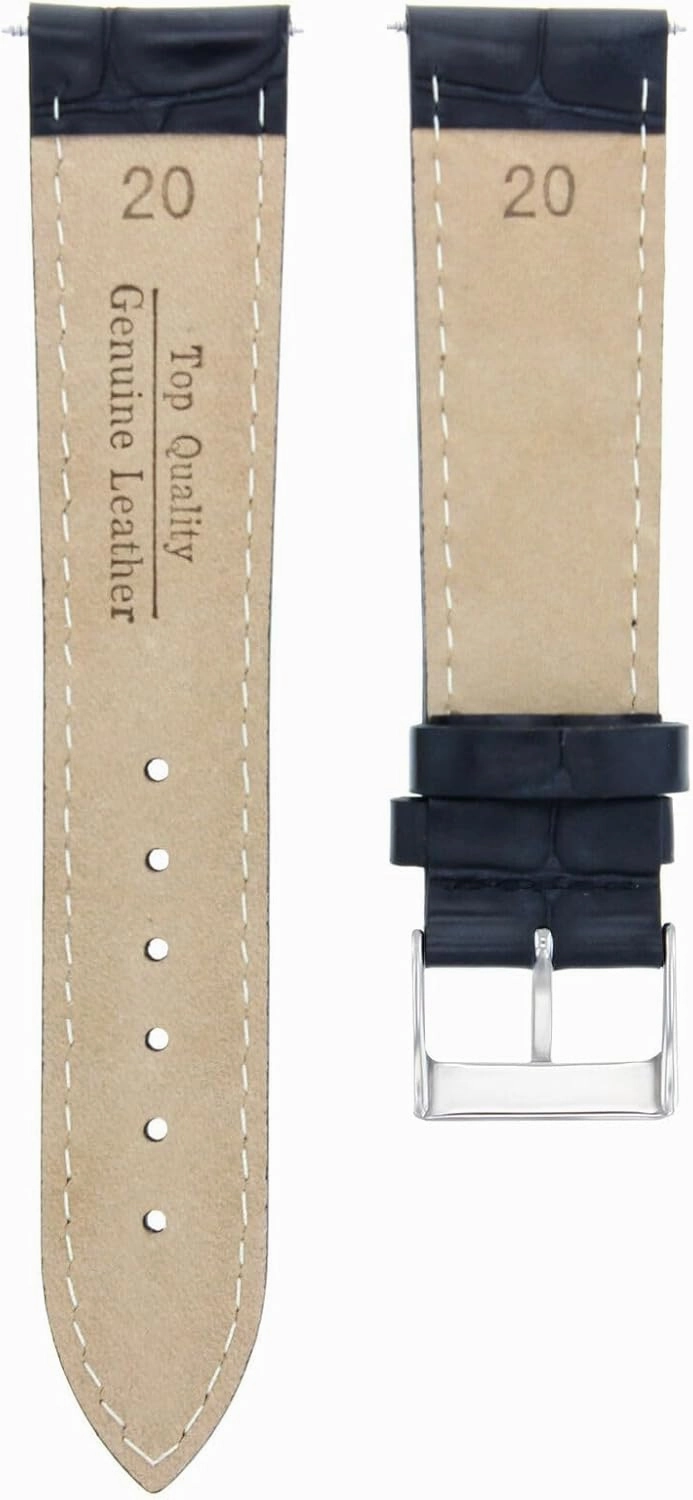 21mm Genuine Leather Watch Band Strap Compatible with Longines Watch