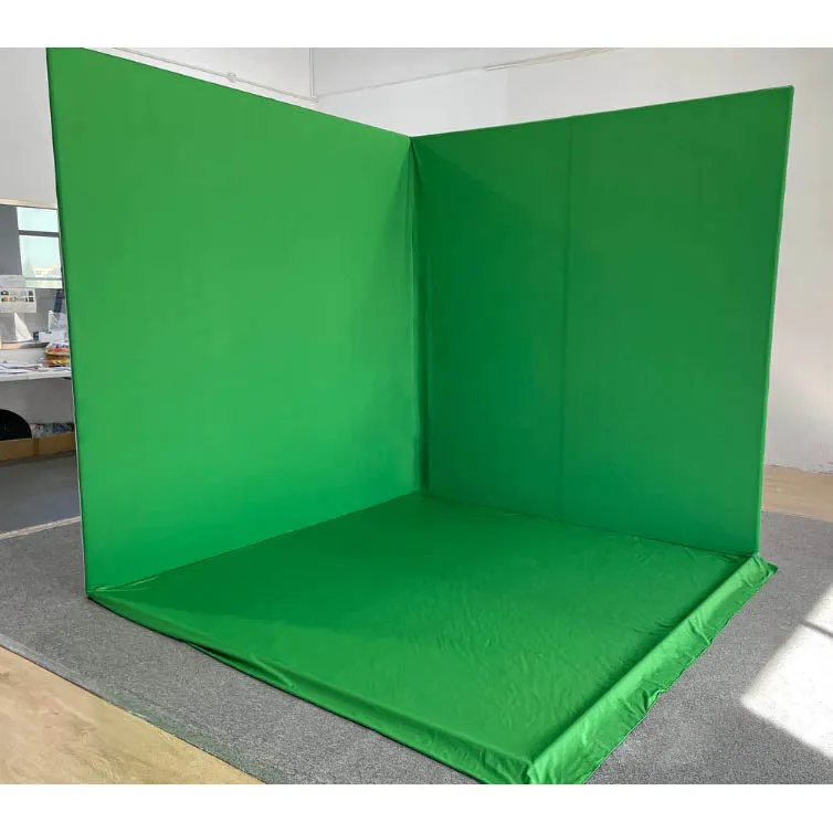 2.4m x 2.4m x 2.4m Chorma Key Wall Corner Photo Booth Photography Background Set (SPECIAL ORDER)
