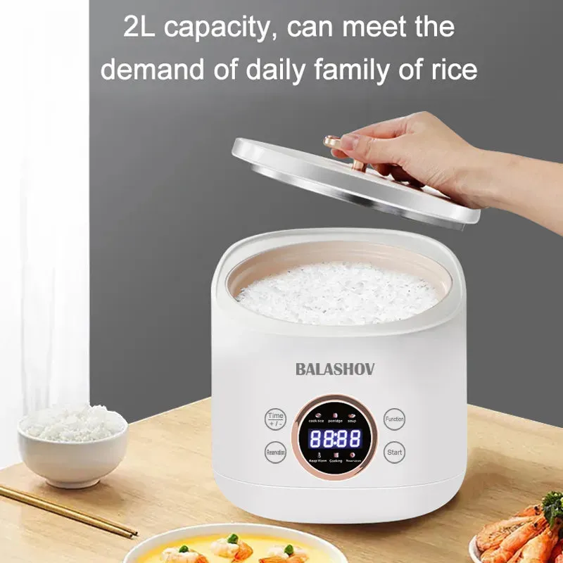 2L Smart Electric Rice Cooker Compact & Versatile Kitchen