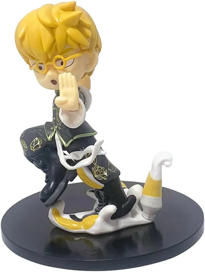 2pcs Mob and Reigen Arataka Figure Kung Fu Version Anime Figurine 4.33" Cute Mob Action Figure Statue Collectibles Desktop Decoration