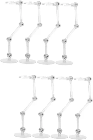 2sets Adjustable Action Figure Display Rack Riser for Figure Display Holder Toy Stand Doll Model Stands Model Holder 4pcs*2