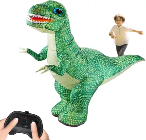 3 FT Inflatable Remote Control Dinosaur Toy for Kids,Rechargeable Walking and 360° Rotating Dinosaur Toy for Boys Girls 6-7 8-12