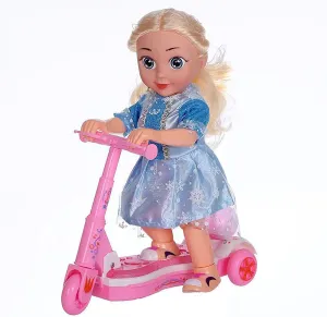 3 Years Girl Games Toy Old Universal Scooter Cute Electric Driving Years Scooter Girl Surprise Doll Kitchen Little Girl (as Show, One Size)