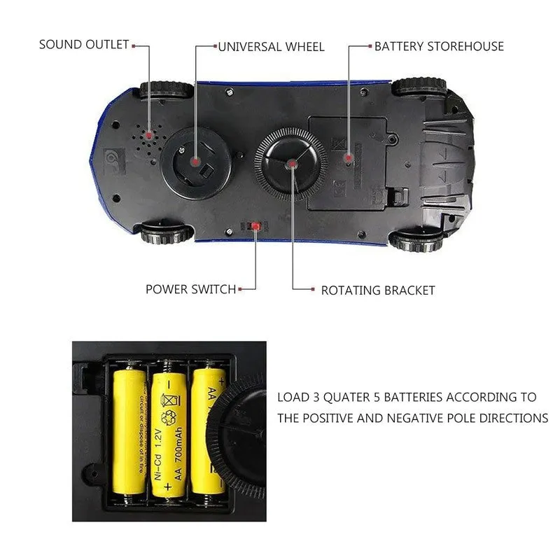 360 Degree Rotating Funny Dancing Car with Openable Door, Sound and Light Feature