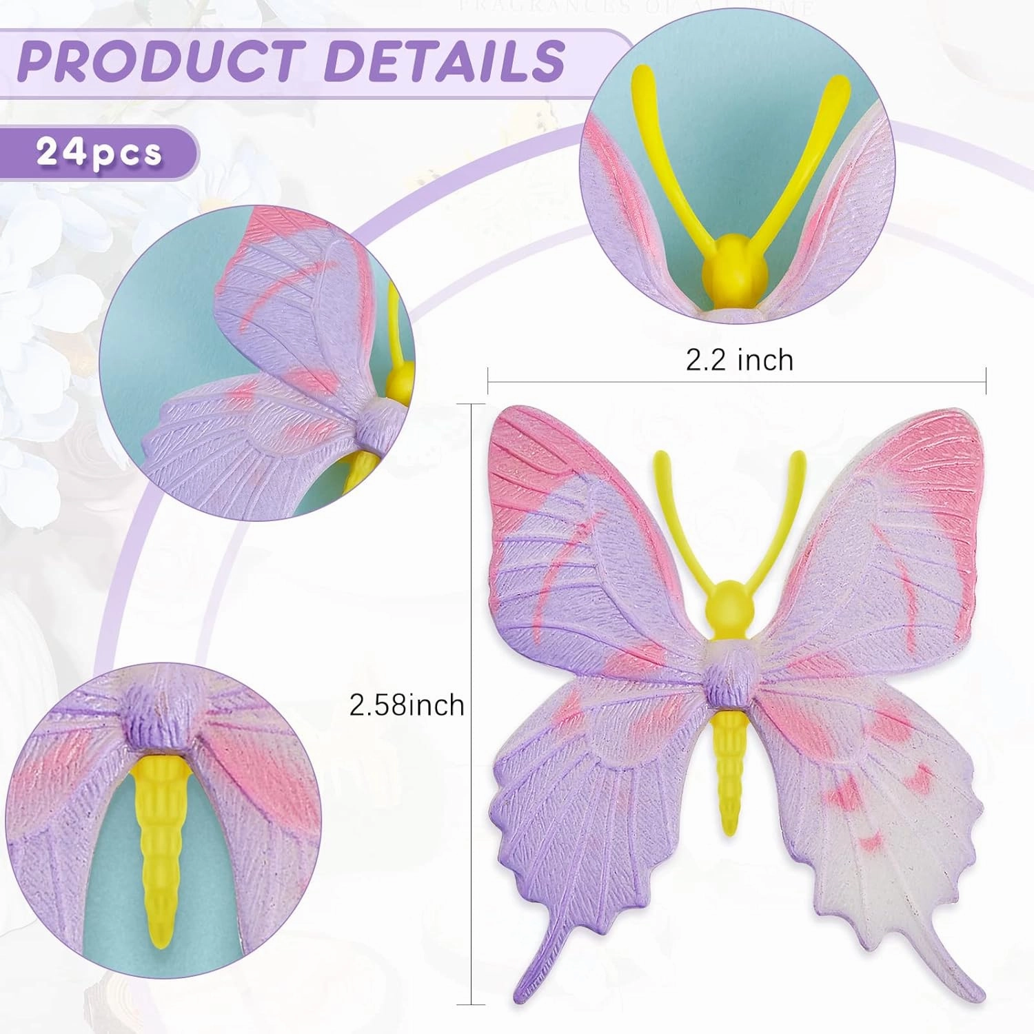 36 Pcs Plastic Butterflies Toy Vbs 2025 Decorations Butterflies Action Figures Art Lifelike Butterfly Decoration Removable Reusable for Party Favor Wall Decor, 12 Styles