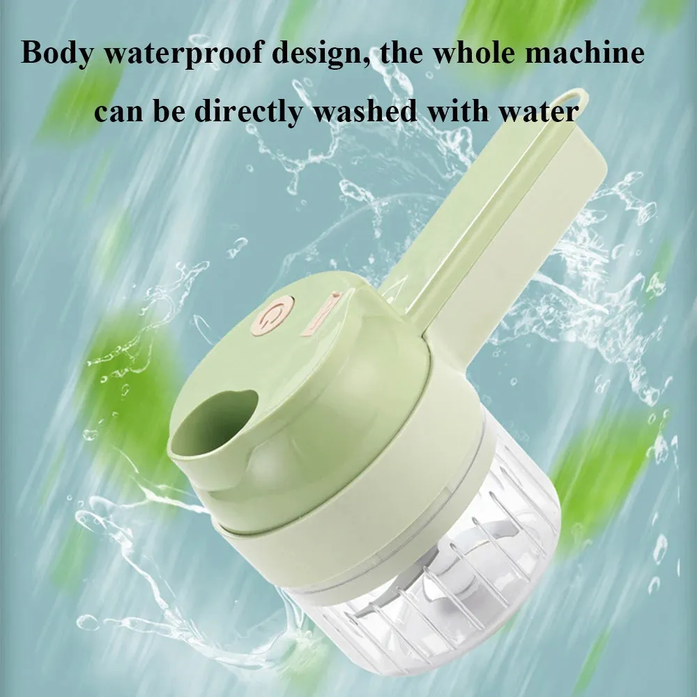 4-in-1 Electric Vegetable Cutter & Food Processor