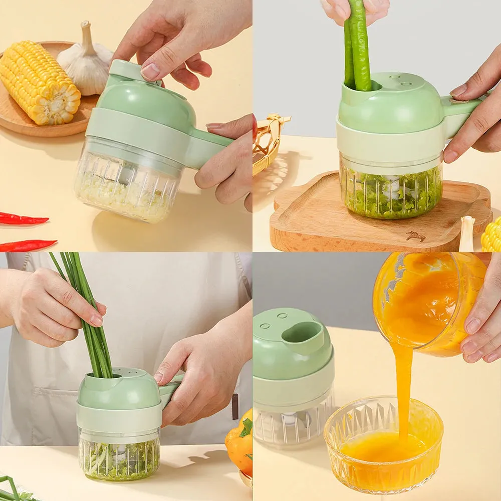 4-in-1 Electric Vegetable Cutter & Food Processor
