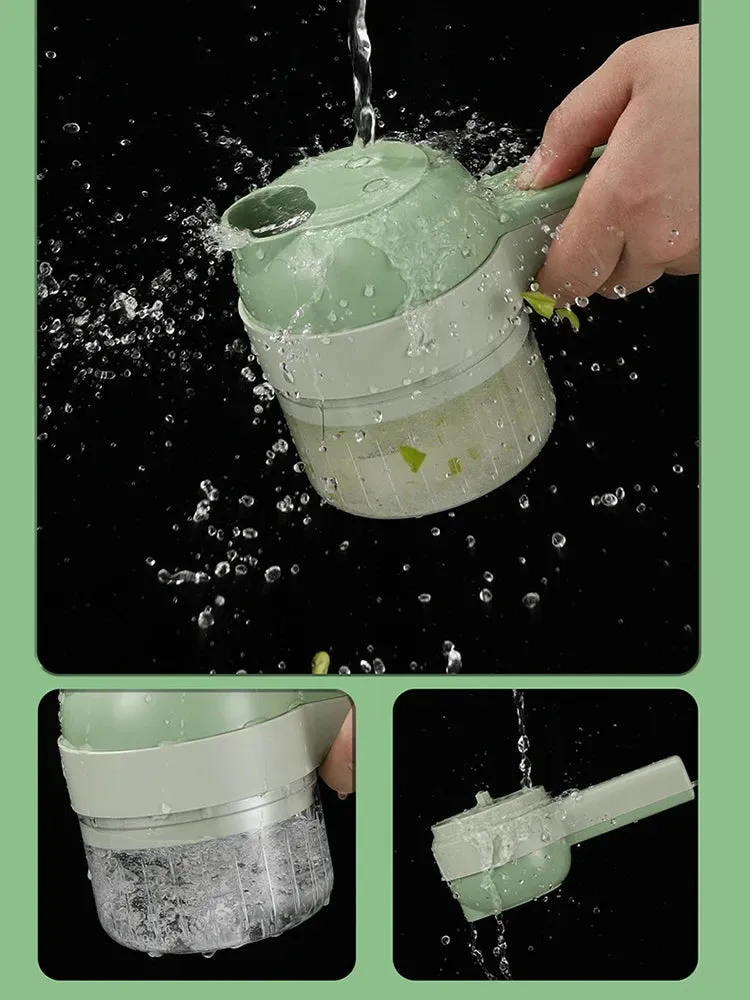 4-in-1 Electric Vegetable Cutter & Food Processor