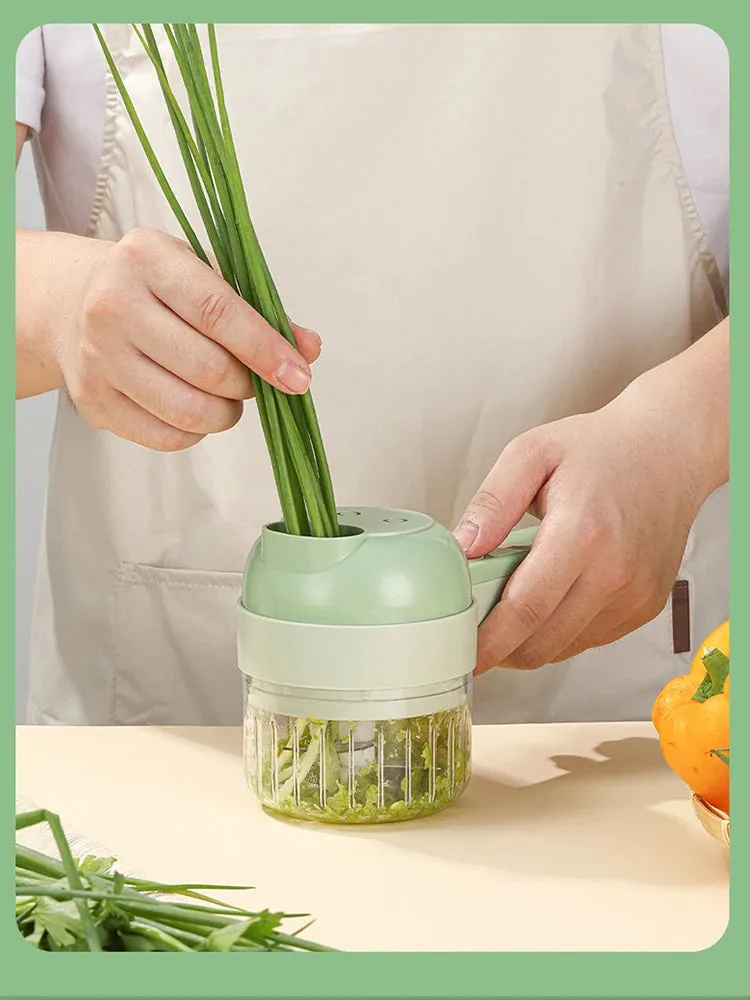 4-in-1 Electric Vegetable Cutter & Food Processor