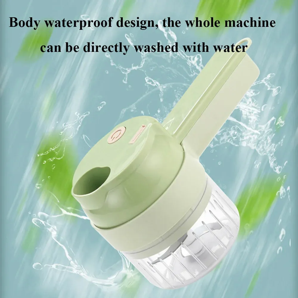 4-in-1 Electric Vegetable Cutter & Food Processor