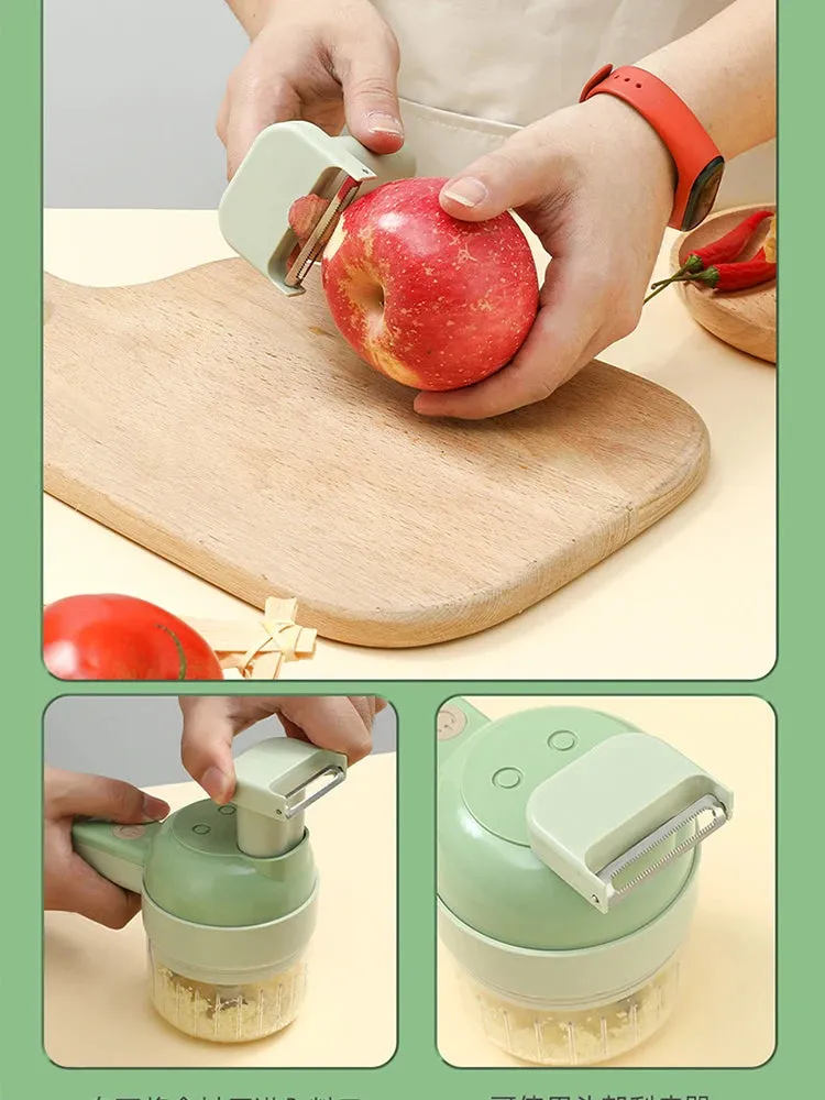 4-in-1 Electric Vegetable Cutter & Food Processor
