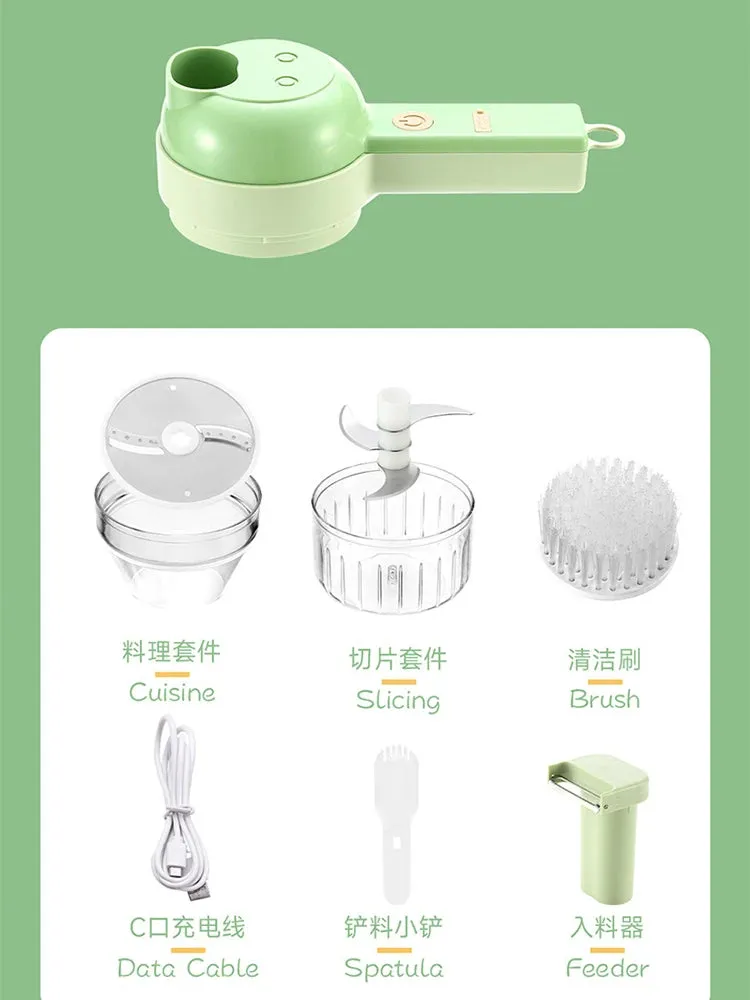 4-in-1 Electric Vegetable Cutter & Food Processor