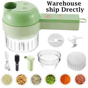 4-in-1 Electric Vegetable Cutter & Food Processor