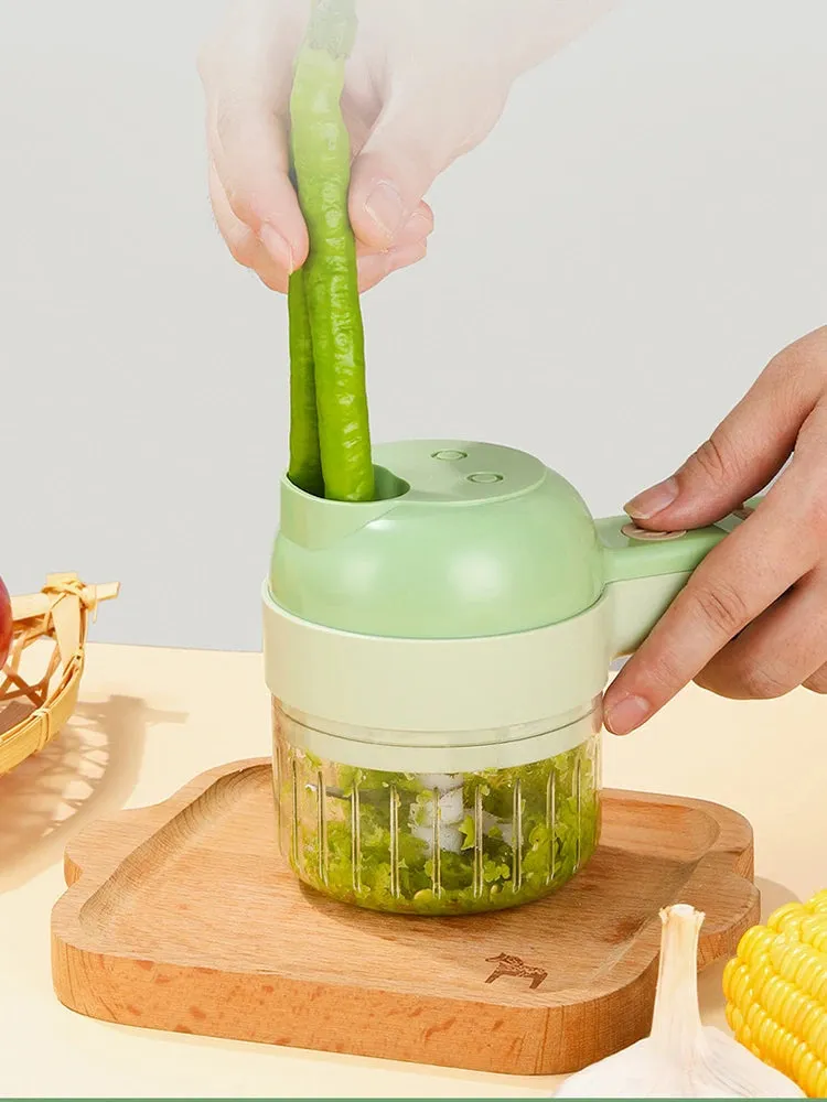 4-in-1 Electric Vegetable Cutter & Food Processor