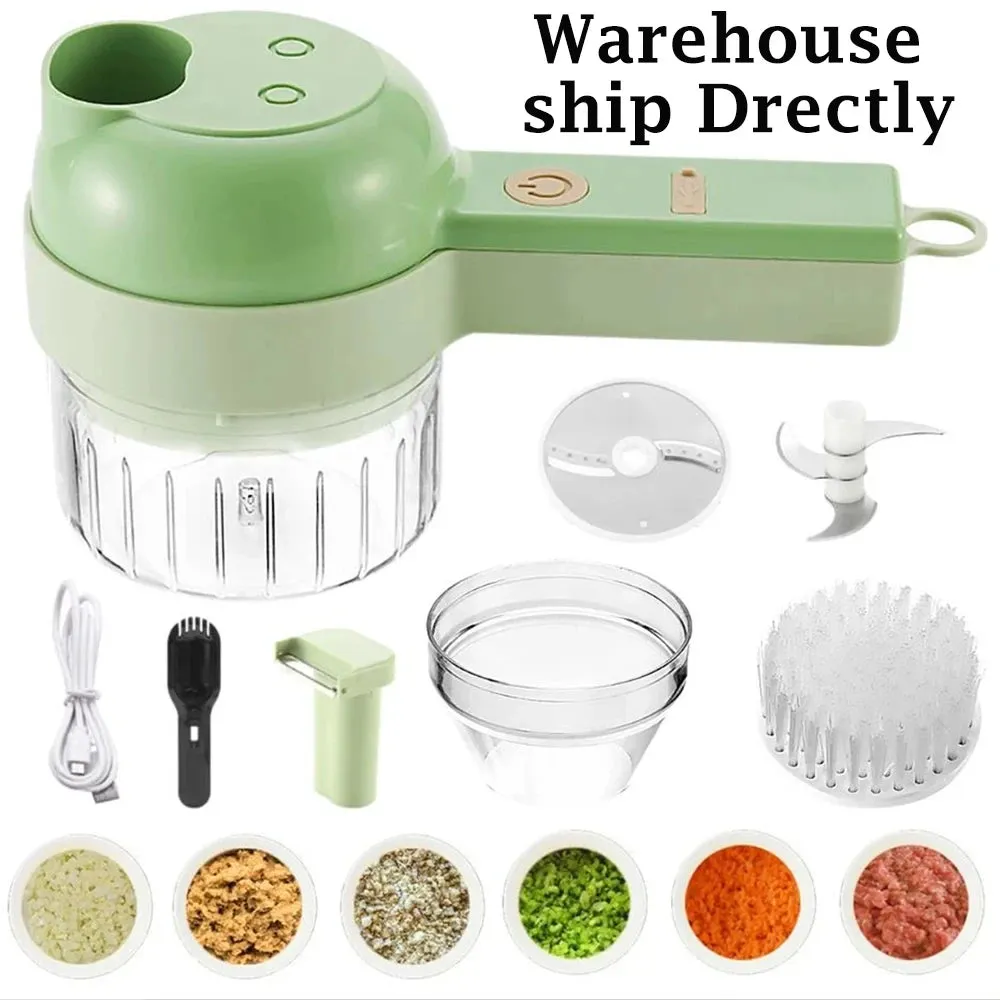 4-in-1 Electric Vegetable Cutter & Food Processor