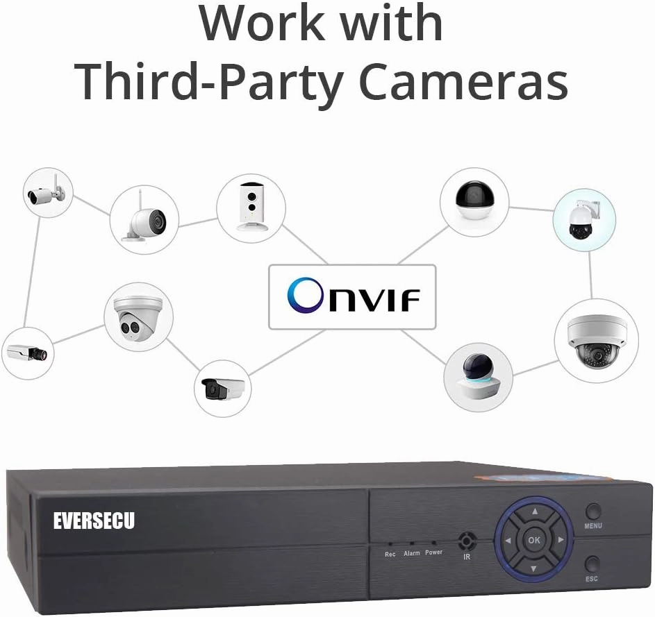 4CH 5MP Lite 5-in-1 HD Analog Hybrid DVR&NVR Supports Up to 5MP IP Camera 5MP AHD/TVI/CVI Camera and 960H Analog Camera Standalone DVR CCTV Surveillance Security System Video Recorder (No HDD)