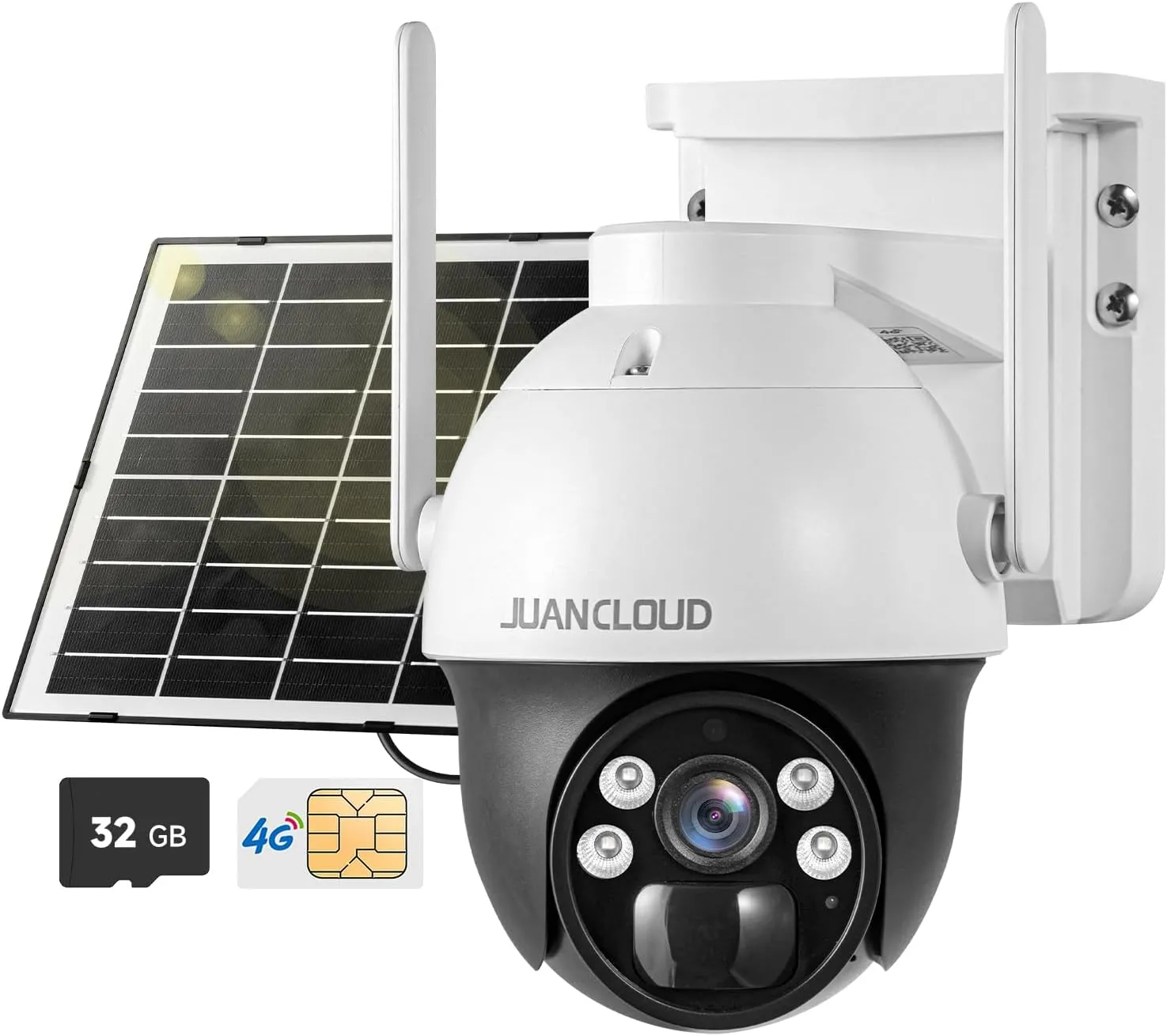 4G LTE Cellular Solar Security Camera Wireless Outdoor, 4MP No WiFi Solar Powered Camera with SD&SIM Card, 2K Live 360° View, Color Night Vision, 2 Way Talk, Motion&Siren Alerts