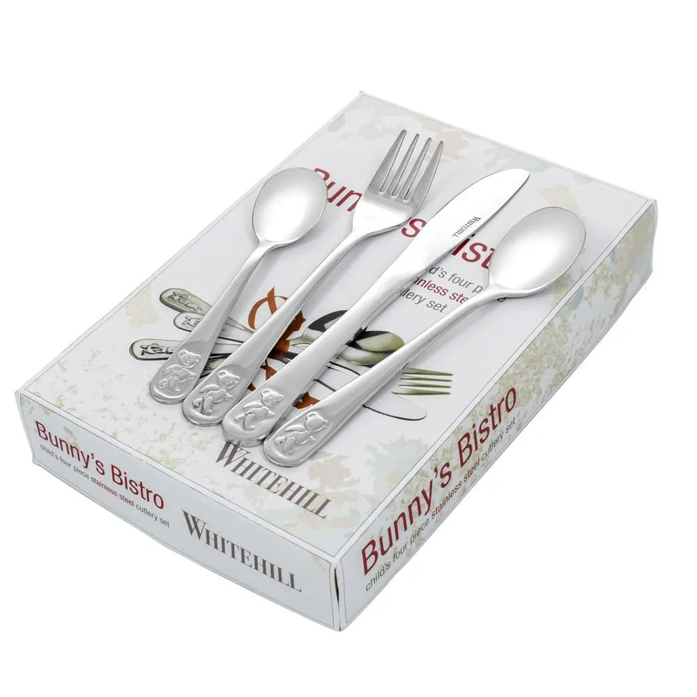 4PC TEDDY'S TABLE CUTLERY SET