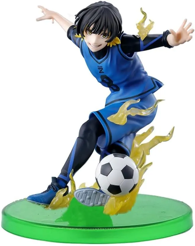 4PCS Isagi Yoichi Bachira Meguru Anime Figure Set PVC Poseable Football Action Figure Sculpture Collectible