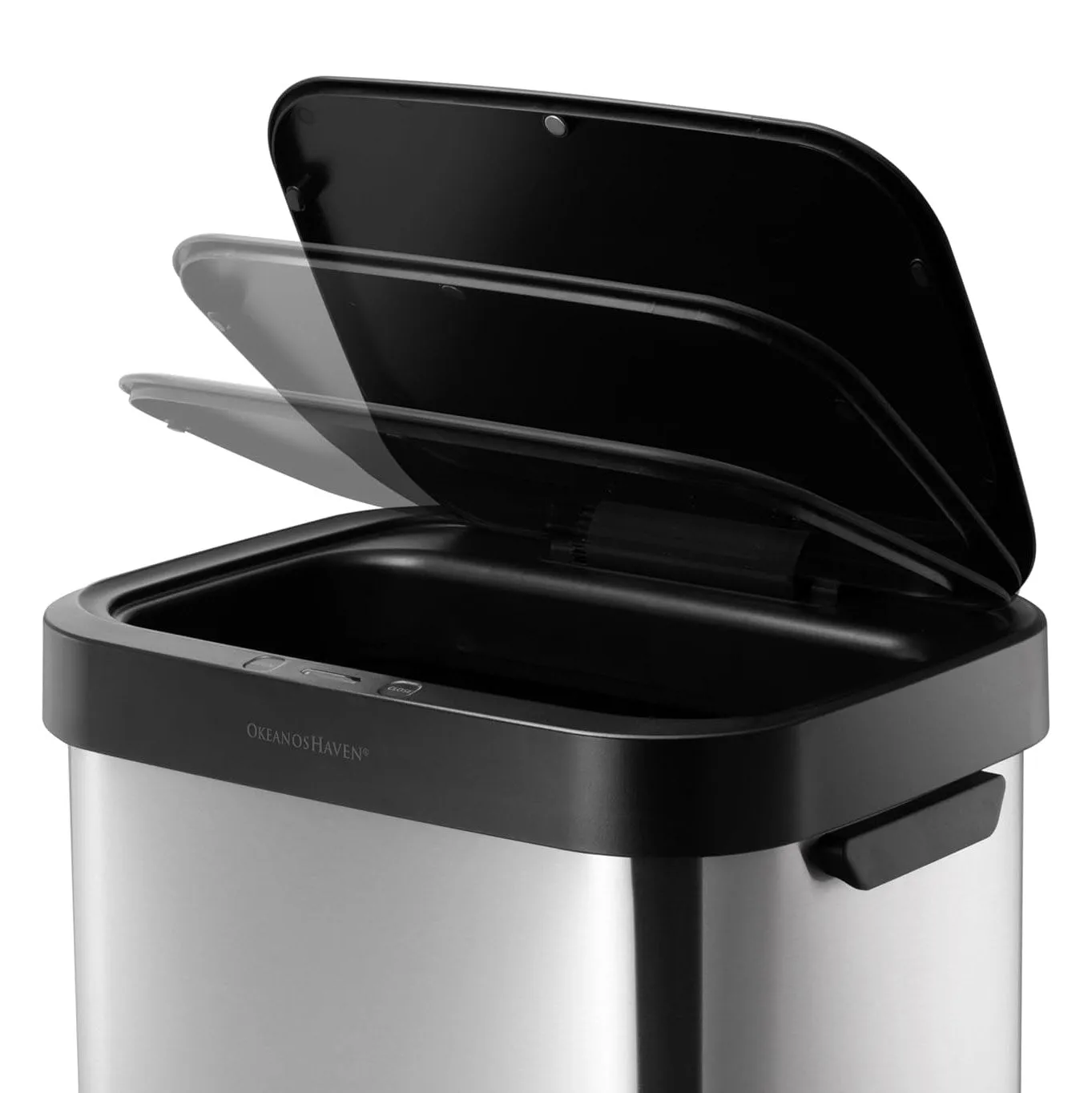 50L Smart Kitchen Bin with Auto Open & Close, Motion Sensor, Induction Lid, Infrared Technology, Removable, Sleek & Compact Design for Home, Office, and Kitchen Use – Non-Skid Rubber Mats, Easy to Use