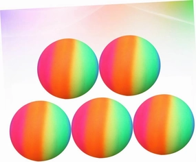 5pcs Thickened Rainbow PVC Kickball for Play Colorful Sports Toy for Boy Girl Activities for Parties and Playground Fun