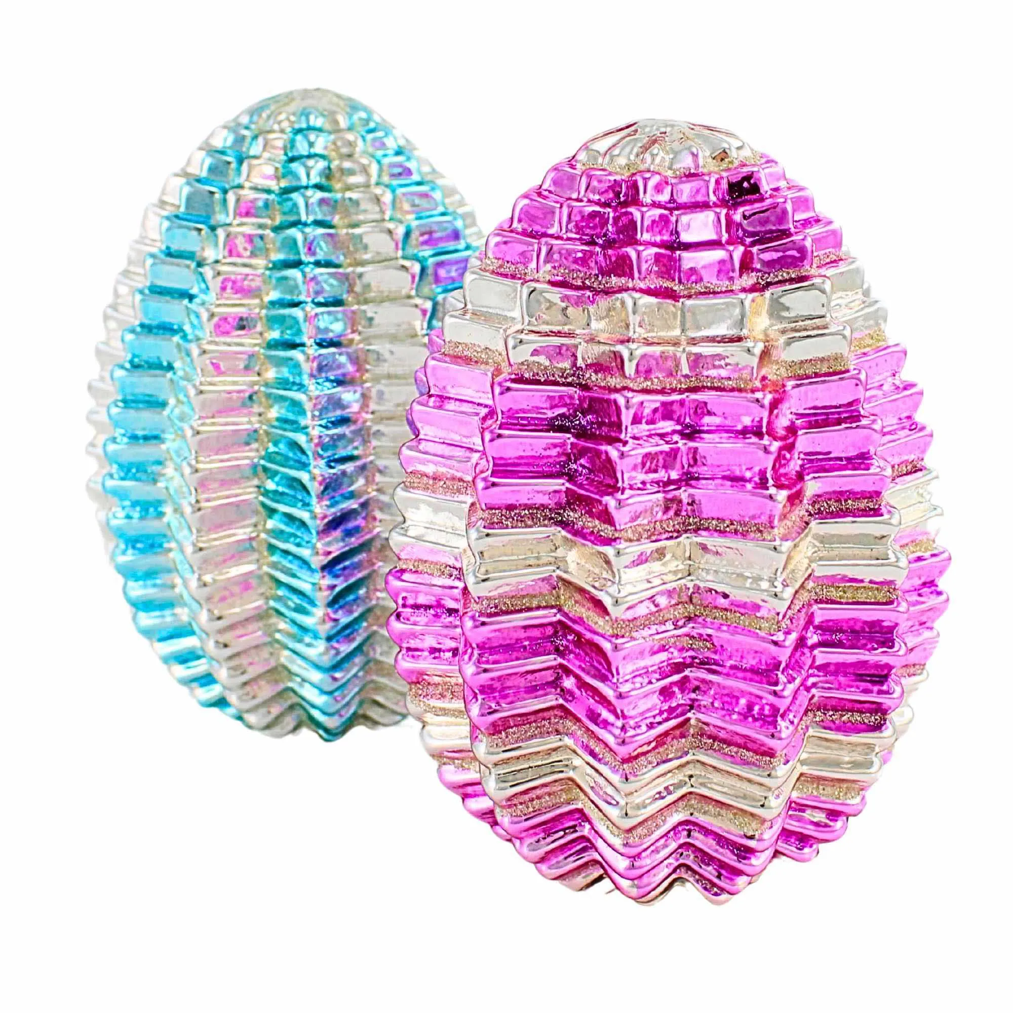 (63770) Geometric Eggs & Pedestal 3 Pc