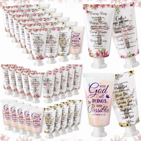 72 Pcs Christian Hand Cream Bulk Gifts for Women Bible Verse Lotion Scripture Travel Hand Lotion for Dry Cracked Bulk Christian Religious Gifts for Mom Grandma Women (Cross Style)